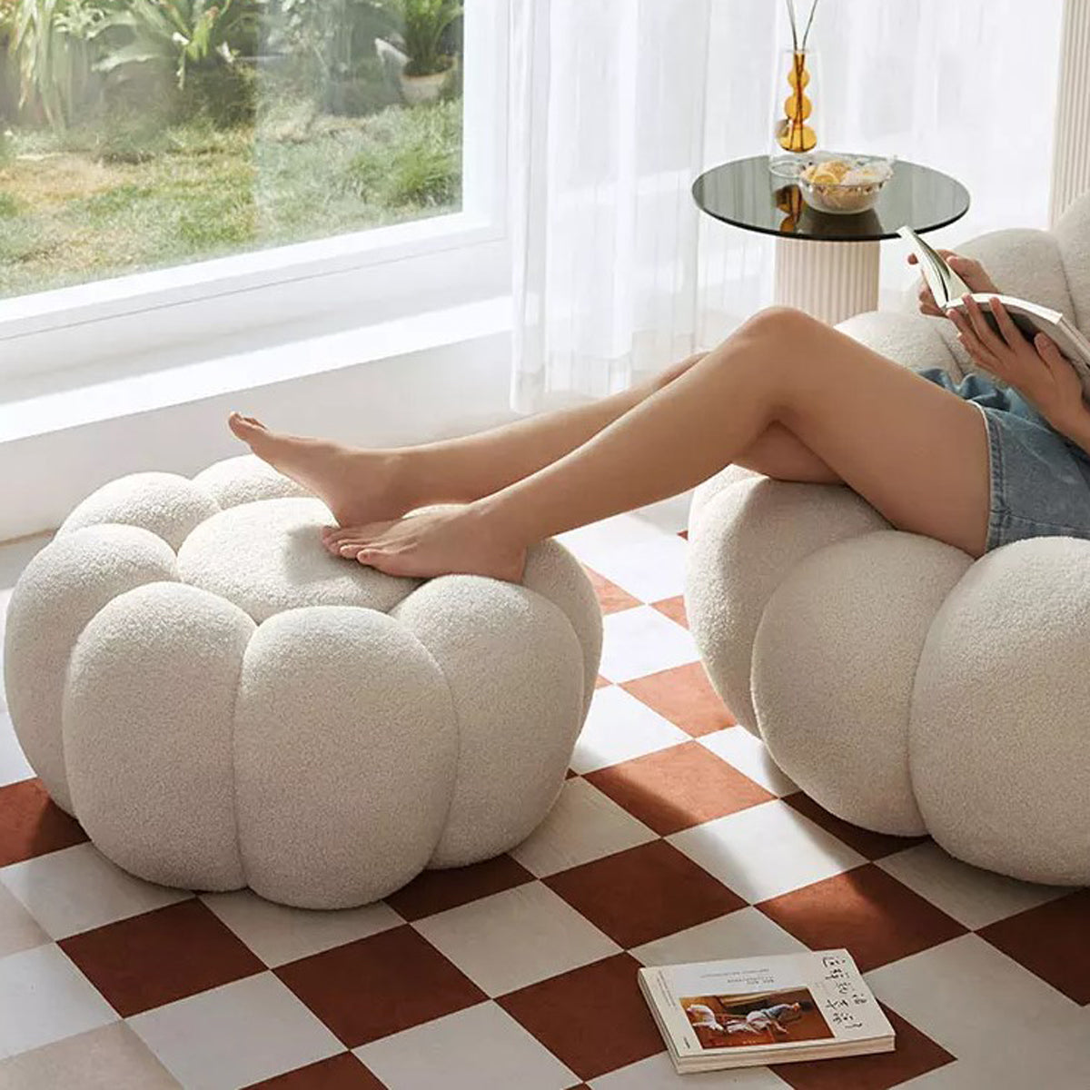 POLLY - Boucle Chair & Ottoman