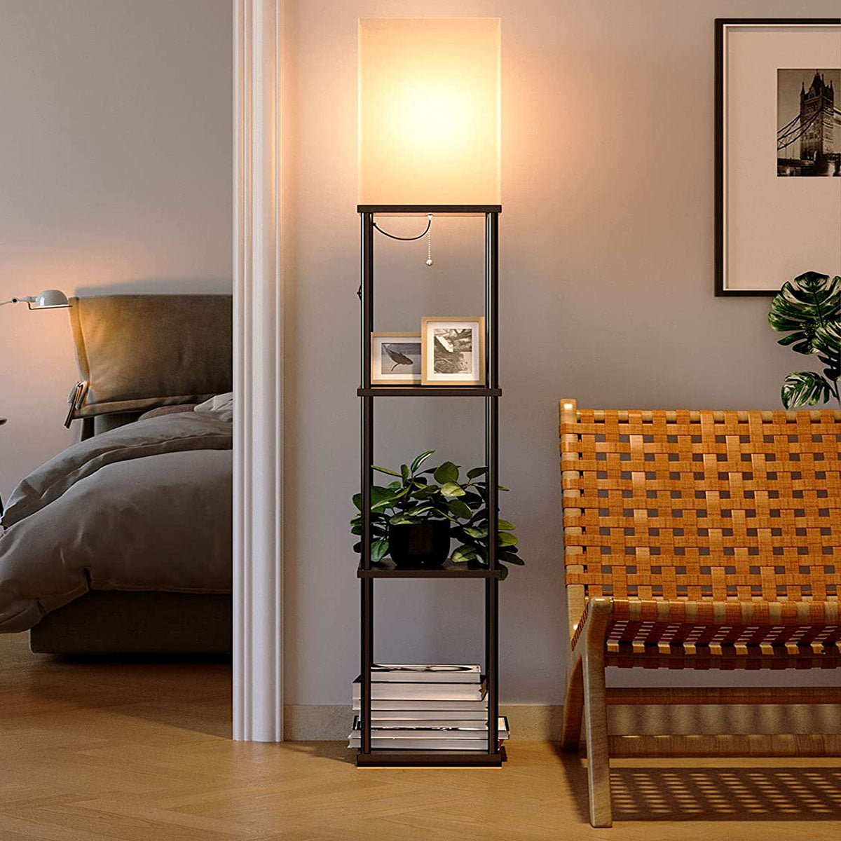 KINSLEY - Shelf Floor Lamp
