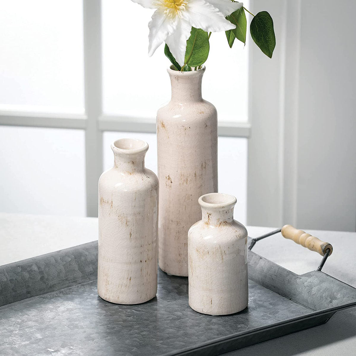 AMBER - Set of 3 Vases