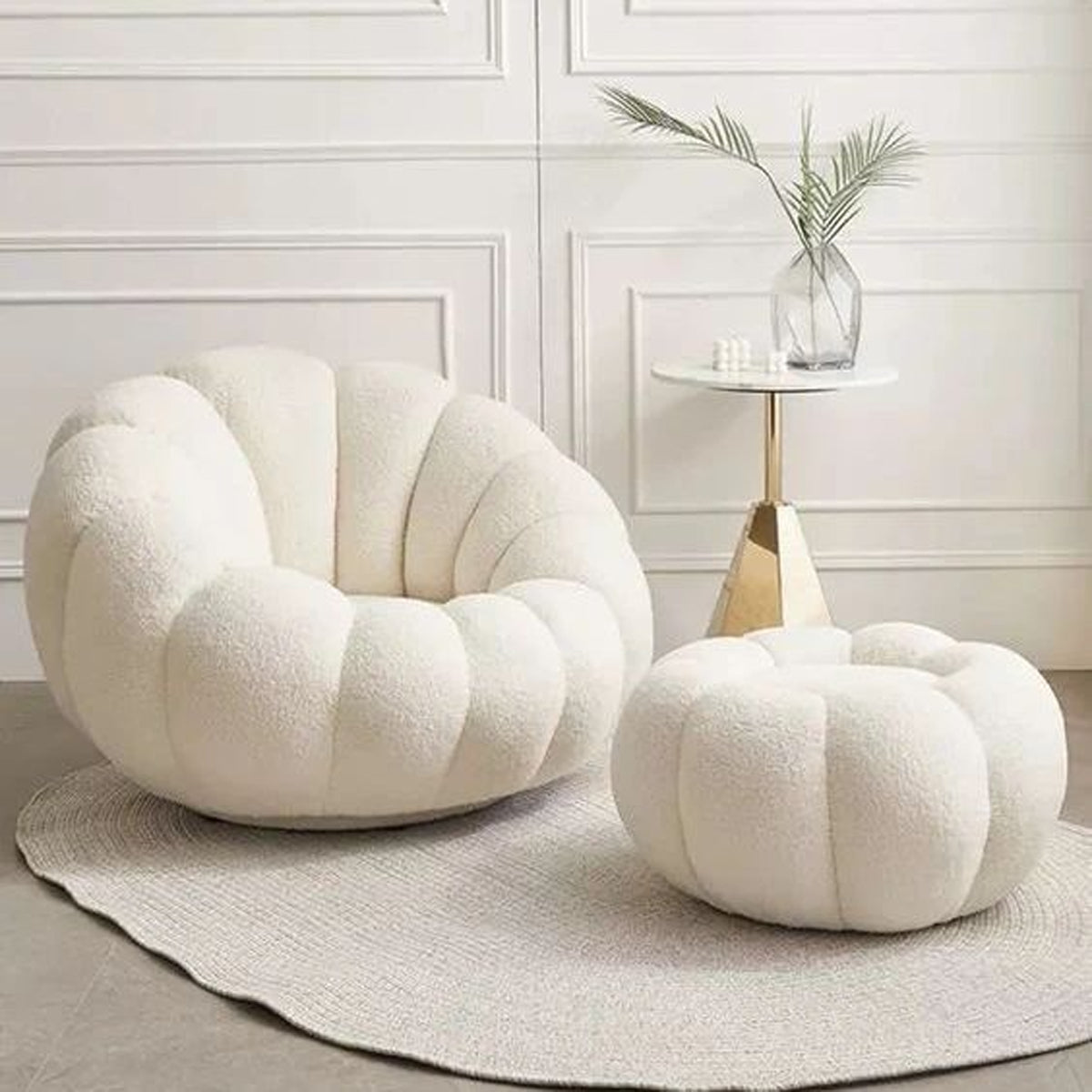 POLLY - Boucle Chair & Ottoman