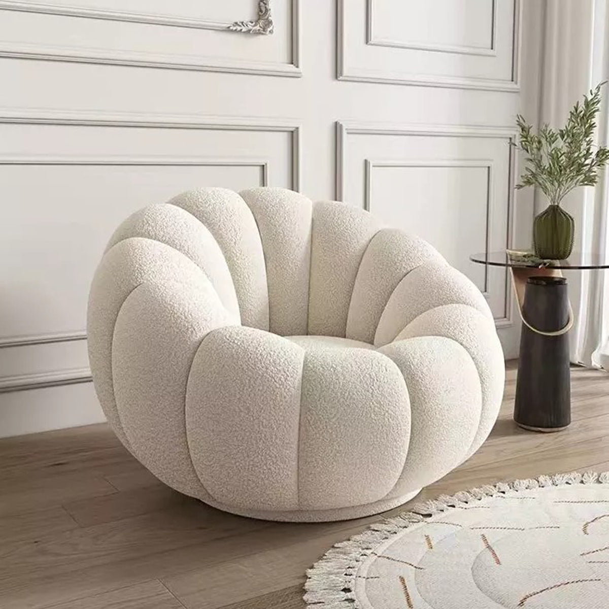 POLLY - Boucle Chair & Ottoman